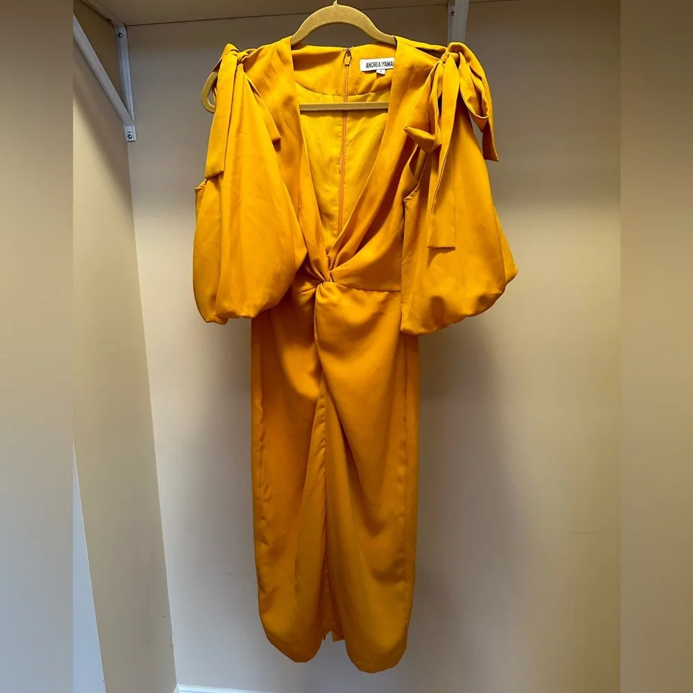 Andrea Iyamah Zuna dress in marigold size small - Picture 4 of 6